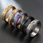 5X Anti-anxiety Spinner Designs Fidget Rotating Stainless Steel Ring Band Relief Carousel 11