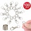 100Pcs Swivel Lobster Clasp Clips Hook Alloy Key Ring Split Durable Keychain DIY Carousel 1