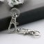 100Pcs Swivel Lobster Clasp Clips Hook Alloy Key Ring Split Durable Keychain DIY Carousel 3