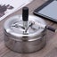 High-Quality Round Stainless Steel Rotating Ashtray Smoking Cigarette ButtBucket Carousel 1