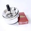 High-Quality Round Stainless Steel Rotating Ashtray Smoking Cigarette ButtBucket Carousel 2