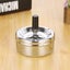 High-Quality Round Stainless Steel Rotating Ashtray Smoking Cigarette ButtBucket Carousel 4