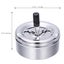 High-Quality Round Stainless Steel Rotating Ashtray Smoking Cigarette ButtBucket Carousel 5