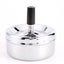 High-Quality Round Stainless Steel Rotating Ashtray Smoking Cigarette ButtBucket Carousel 6