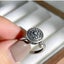 Traditional Lotus Anxiety Relief Ring Adjustable Fidget Rings For Women Carousel 4
