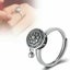 Traditional Lotus Anxiety Relief Ring Adjustable Fidget Rings For Women Carousel 8