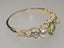 Gold Natural Peridot & Pearl Womens Ring - Hallmarked 9k White Gold Carousel 4