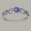 White Gold Natural Tanzanite Womens Solitaire Ring - Full 14ct Gold UK Hallmark Carousel 1