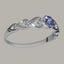 White Gold Natural Tanzanite Womens Solitaire Ring - Full 14ct Gold UK Hallmark Carousel 2
