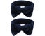 2Pcs Facial Headband for Bath Spa Makeup Bow Head Wrap Soft Head Cloth Navy Carousel 1