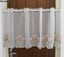 Rose Embroidery Gold Line lace Home Kitchen window white Sheer Cafe Curtain Carousel 5