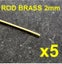 Hobby / Model Brass Rod 2mm – length 10cm – pack of 5 Carousel 1