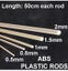 Model / Hobby ABS Plastic Rods Set of 5 Carousel 1