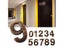 1PC House Address Sign Door Numbers 0-9 Self- Adhesive Bronze ABS Plastic Carousel 1