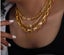 Jewelry Set 316L Stainless Steel Gold Colour Chain 3 Necklaces Carousel 1