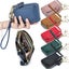 Soft Real Leather Coin Purse for Women Wristlet Mini Pouch Wallet with Keychain Carousel 1