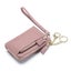 Soft Real Leather Coin Purse for Women Wristlet Mini Pouch Wallet with Keychain Carousel 17