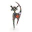 Vintage Rhinestone Cat Brooch Multi Colour Metal Animal Pin Carousel 1