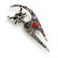 Vintage Rhinestone Cat Brooch Multi Colour Metal Animal Pin Carousel 3