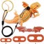 Gecko Chest Strap Walking Reptile Leash Lizard Traction Rope Lizard Harness Set Carousel 14
