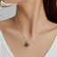 925 Sterling Silver Elegant Black Pearl Charm Necklace Shell Pearl Zircon Cha... Carousel 2