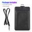 ID Badge Card Holder Pu Leather Vertical Clip Neck Strap Lanyard Necklace Case Carousel 8