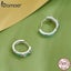 Womens 925 Sterling Silver Mint Green Butterfly Ear Buckles Elegant Hoop Earr... Carousel 4