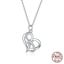 925 Sterling Silver Clear CZ Forever Love Heart Pendant Necklace for Women Carousel 1