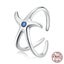 925 Sterling Silver Open Ring Starfish Ring CZ Adjustable Ring for Women Carousel 1