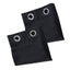 2Pcs Black Blackout Eyelet Curtains Curtains & Drapes Carousel 1