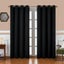 2Pcs Black Blackout Eyelet Curtains Curtains & Drapes Carousel 7
