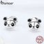 925 Sterling Silver Animal Collection Cute Panda Stud Earrings for Women Carousel 4