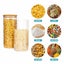 6PCs Airtight Glass Preserving Jars Lids Food Tea Coffee Bean Storage Containers Carousel 3