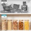 6PCs Airtight Glass Preserving Jars Lids Food Tea Coffee Bean Storage Containers Carousel 5