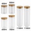 6PCs Airtight Glass Preserving Jars Lids Food Tea Coffee Bean Storage Containers Carousel 12