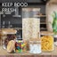 6PCs Airtight Glass Preserving Jars Lids Food Tea Coffee Bean Storage Containers Carousel 15