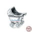 925 Sterling Silver Life Baby Carriage Metal Beads Charm For Bracelet Baby An... Carousel 1