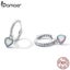 925 Sterling Silver Opal Heart Ear Buckles for Women Carousel 3