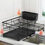 Expandable Dish Bowl Storage Rack Sink Drainer Kitchen Plate Drying Holder Black Carousel 3