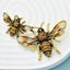 Vintage Bee Brooch And Rhinestone Enamel Insect Pin Carousel 3