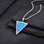 Men's Triangular Turquoise Marble Pendant and Chain Carousel 1