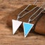 Men's Triangular Turquoise Marble Pendant and Chain Carousel 2