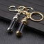 Cylinder Wishing Bottle Pendant Clear Glass Perfume Jars Lucky Charm Keyring Carousel 1