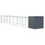 Dog House With Run Anthracite 110x813x110 Cm Galvanised Steel Tonkbno Carousel 5