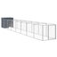 Dog House With Run Anthracite 110x813x110 Cm Galvanised Steel Tonkbno Carousel 8