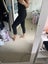 ANN DEMEULEMEESTER approx size 8-10 dark navy pants with split 3/4 length Carousel 1