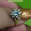 **STUNNING** 9CT GOLD AQUAMARINE & DIAMOND CLUSTER RING (3.23G) Carousel 7