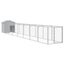 Dog House With Roof Light Grey 117x813x123 Cm Galvanised Steel Tonkbll Carousel 9