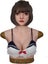 Silicone Head Fake Face Bra Filled Gel Realistic Latex Female Mask with Wig for Carousel 1