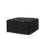 Tuffed Square Ottoman - Multi Use - Black Fabric Carousel 1